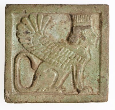 Plaque with winged Persian Sphinx by Late Period Egyptian