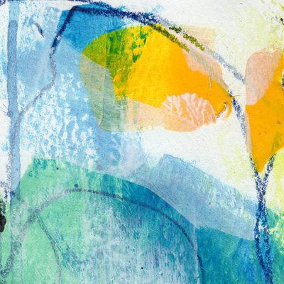 Yellow Blue Green Flow by Laura H Gibson