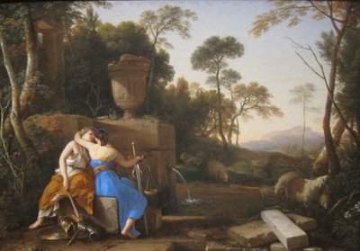 The Kiss of Peace and Justice by Laurent de la Hyre