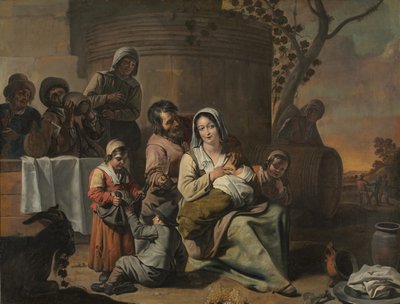 Vintage Scene and Peasant Children Dancing, 1650s by Le Nain Brothers