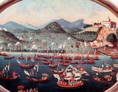 Sea Procession in Front of the Lazarus Hospital in Rio de Janeiro by Leandro Joachim