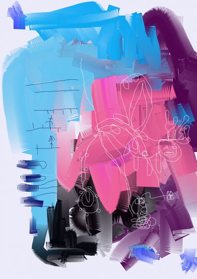 Playful Abstract Creatures by Lembayung senja studio [Vintage Poster]