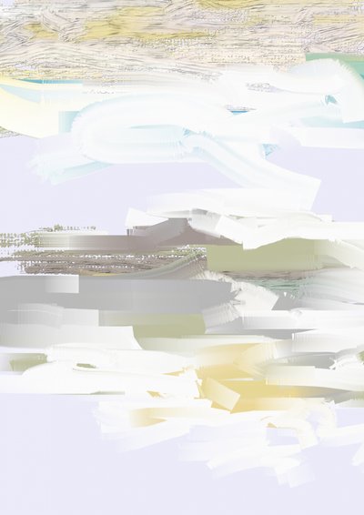 Soft Abstract Horizon by Lembayung senja studio [Vintage Poster]