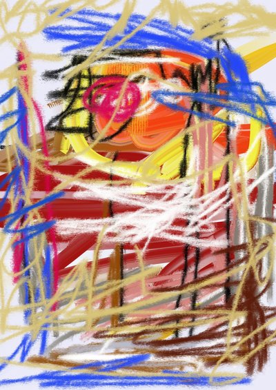 Vibrant Abstract Expression by Lembayung senja studio [Vintage Poster]