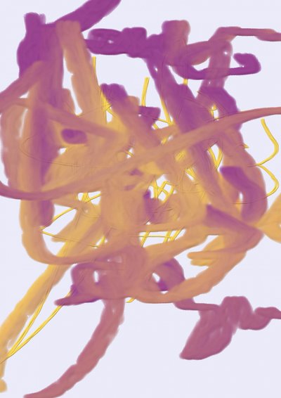 Vibrant Abstract Flow by Lembayung senja studio [Vintage Poster]
