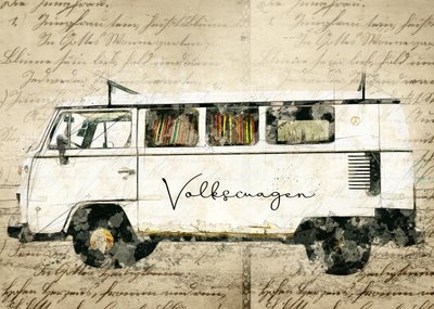 Vintage Camper Van by Lembayung senja studio [Vintage Poster]