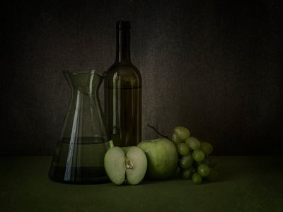 Moody Green Still Life by Lenka