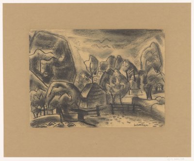 Landscape with Farmhouse among Trees by Leo Gestel (signed by artist)