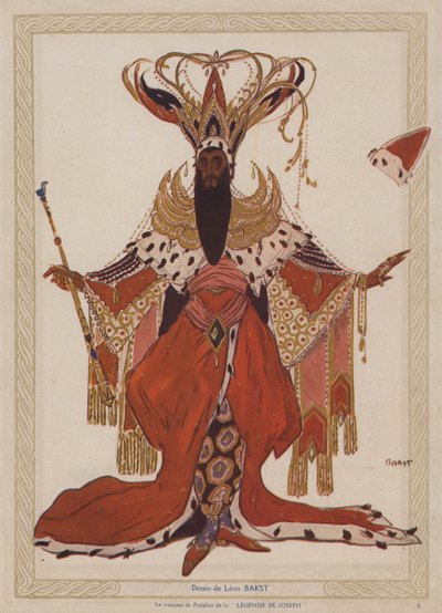 Costume Design by Leon Bakst for Potiphar in a Ballets Russes Production of Richard Strauss