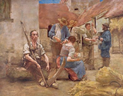 Paying the Harvesters by Leon Augustin Lhermitte