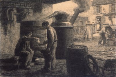 The Distillery by Leon Augustin Lhermitte