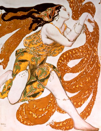 Bacchante, costume design for a Ballets Russes production of Tcherepnins Narcisse, 1911 by Leon Bakst