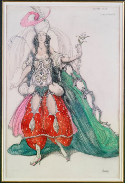Costume Design for Jane Marnac as Zobeide from 
