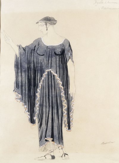 Costume design for Oedipus at Colonnus- Antigone, c. 1899 to 1909 by Leon Bakst