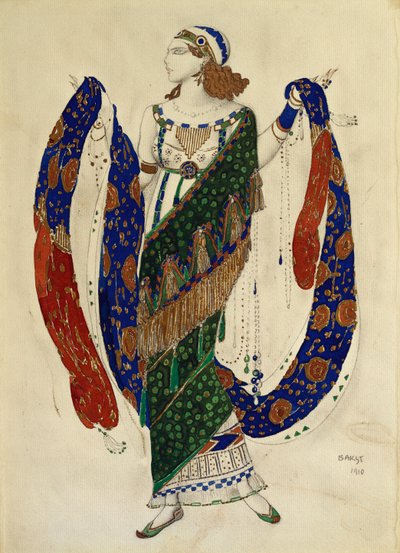 Costume Design for a Dancer from Cleopatra by Leon Bakst