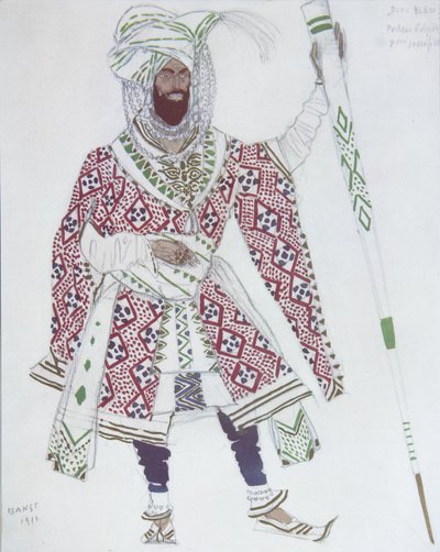 Costume design for the Ballet Blue God by R. Hahn by Leon Bakst