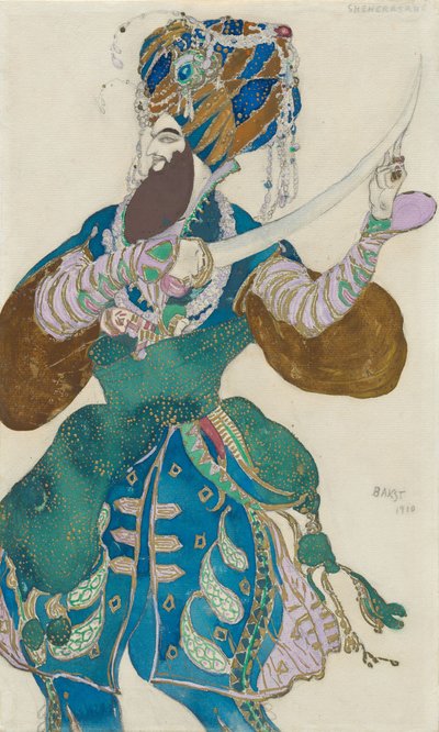 Costume Design for the Ballet Scheherazade by N. Rimsky-Korsakov by Leon Bakst