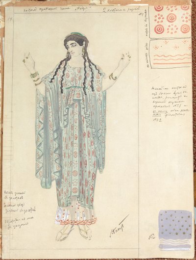 Lady-in-waiting, costume design for 