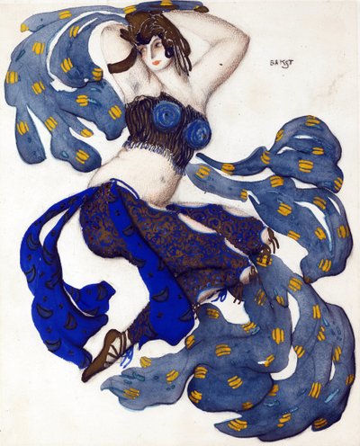 Odalisque. Costume design for the ballet Sheherazade by N. Rimsky-Korsakov by Leon Bakst