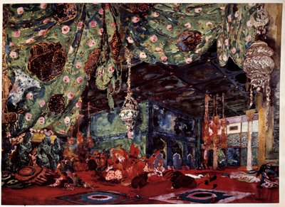 Scenography by Leon Bakst for the Opera Scheherazade by Leon Bakst