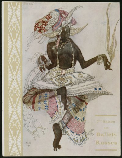Title Page of Souvenir Program for Ballets Russes by Leon Bakst