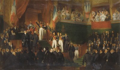 Louis-Philippe I is sworn in as king before the Chamber of Deputies, 9th August 1830 by Leon Bazile Perrault