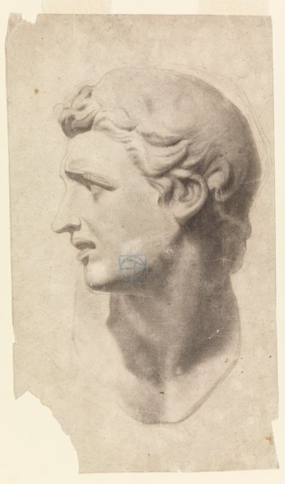 Study of a Classical Male Head (from a Plaster Cast) by Leon Dabo