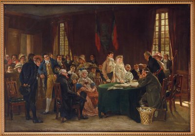 The Marriage during the First Empire by Leon Marie Constant Dansaert