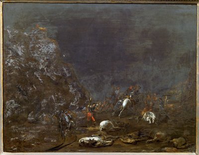 Nocturnal Battle Between Dutch and Spanish Troops by Leonaert Bramer