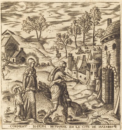 Joseph, Mary and Jesus Returning to Nazareth by Leonard Gaultier
