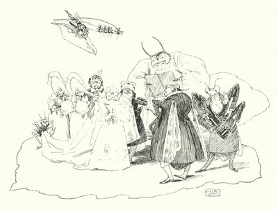 Fiddle-de-dee, fiddle-de-dee (engraving) by Leonard Leslie Brooke