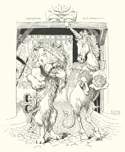 The lion and the unicorn, were fighting for the crown by Leonard Leslie Brooke