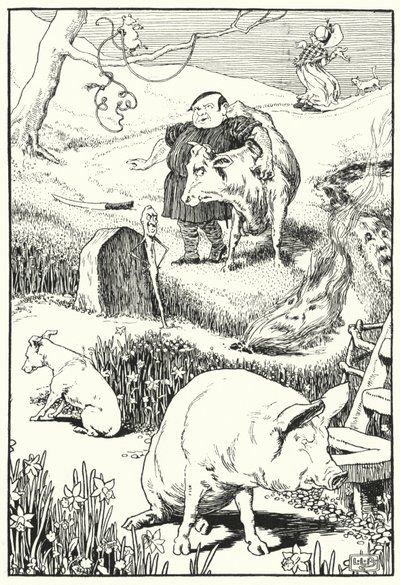 The old woman and her pig by Leonard Leslie Brooke
