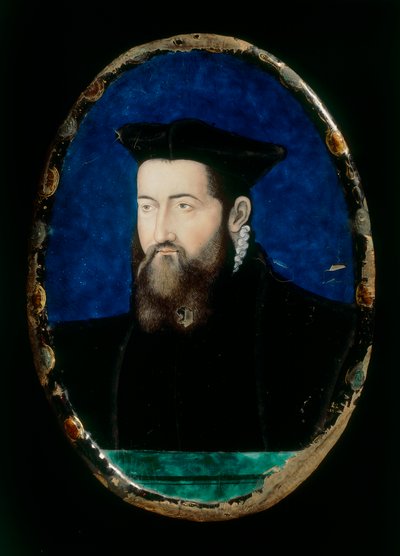 Portrait of Prelate, work in majolica by Leonardo Limosin, Museo Nazionale del Bargello, Florence by Leonard Limosin