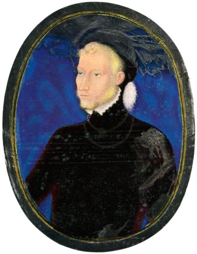 Portrait of a man, enamel, painted on copper by Leonard Limosin