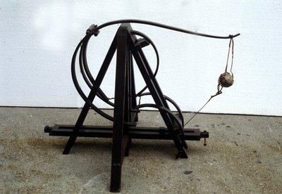 A catapult. Model from the drawing of Leonardo da Vinci. Museum of Science and Technology, Milan. by Leonardo da (after) Vinci