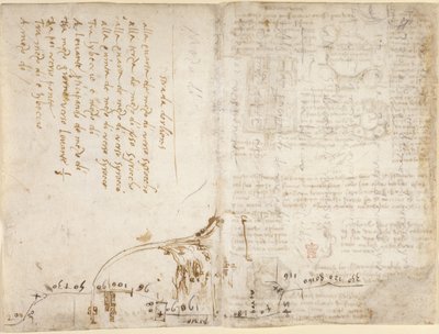 Note and sketch describing the itinerary of the 