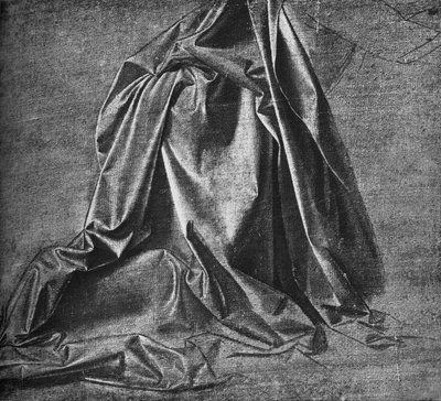 Cast of Drapery for a Figure Kneeling to the Right, c1470 by Leonardo da Vinci