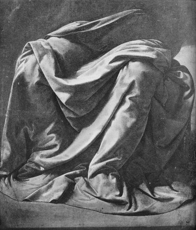 Cast of Drapery for the Legs of a Seated Figure, 1470-1484 by Leonardo da Vinci