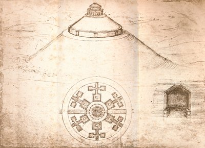 Design for a Mausoleum by Leonardo da Vinci
