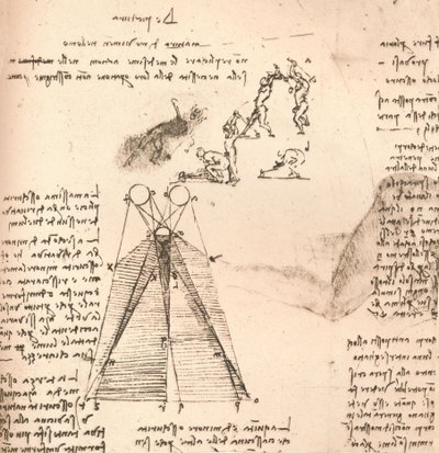 Diagram Illustrating the Theory of Light and Shade and Sketches of Figures, c1472-c1519 1883 by Leonardo da Vinci