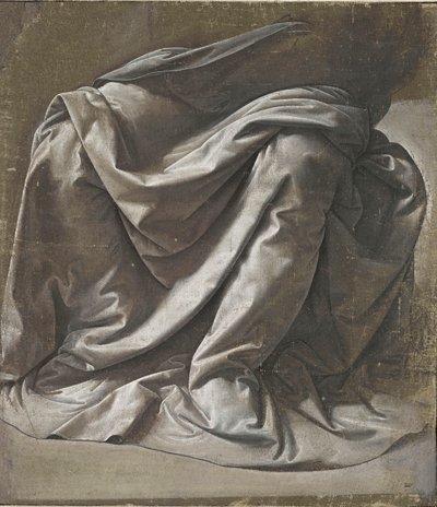 Drapery for a Seated Figure by Leonardo da Vinci