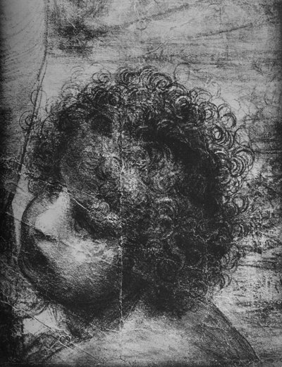Head of the Infant St. John - Virgin and Child with St. Anne and Infant St. John by Leonardo da Vinci