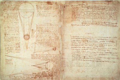 Notes and Two Diagrams on the Relationship of Earth and Moon to the Sun by Leonardo da Vinci