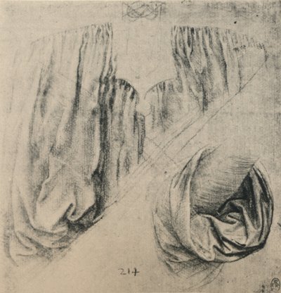 Study of the Front of a Dress and of a Sleeve, c1480 by Leonardo da Vinci