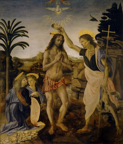The Baptism of Christ by Leonardo da Vinci