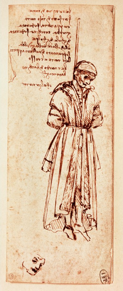 The Strangled Body of Bernardo Baroncelli by Leonardo da Vinci