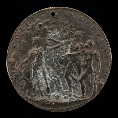 The Choice of Hercules before Parnassus: The Steep Path of Virtue...[reverse], 1548-1549 by Leone Leoni