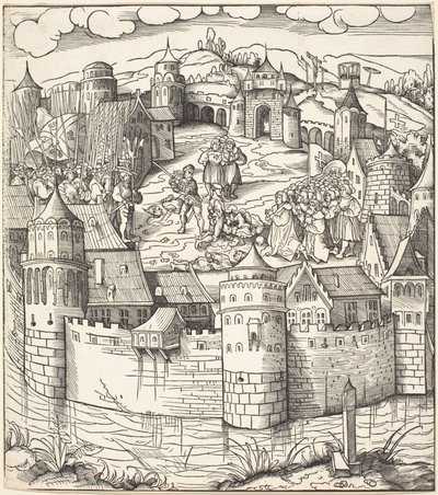 Execution of a Man at a Market-Place of a Town by Leonhard Beck