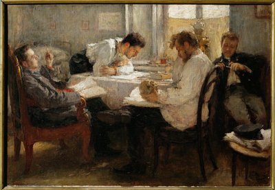 On the Eve of the Exam by Leonid Osipovic Pasternak
